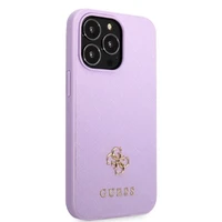 Guess GUHCP13XPS4MU iPhone 13 Pro Max 6.7" violetinis/violetinis kietas dėklas Saffiano 4G mažas metalinis logotipas