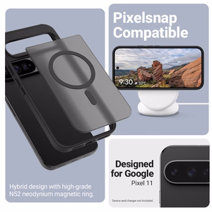 Чехол Crong Hybrid Matte Magnetic MagSafe для Google Pixel 11, чёрный