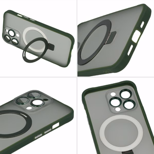 Tel Protect Magiškas Magnetinis Dėklas su stovu Iphone 13 Pro Max žalias