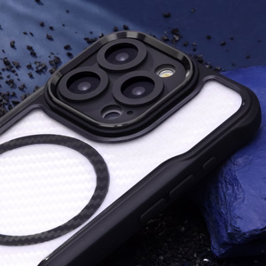 Defender Carbon Mag dėklas for iPhone 17 6,3" juodas