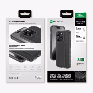Amazing Thing Titan Pro laikiklio dėklas 10FT IP156.7PTHBK Iphone 15 Pro Max juoda su stovu