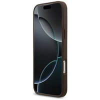 Guess 4G Circle Classic Logo Magnetinis dėklas telefonui iPhone 17 Pro Max - ruda