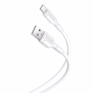 XO laidas NB212 USB - USB-C 1,0 m 2,1A, baltas