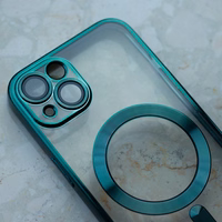 Color Chrome Mag dėklas for Samsung Galaxy A17 4G / A17 5G žalias