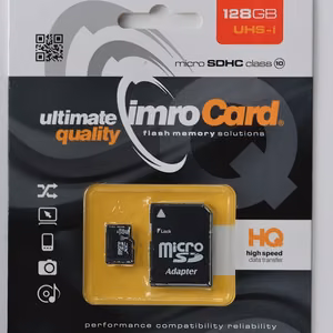 IMRO microSD Memory Card 128GB 100MB/s Class 10 UHS 3 4K with SD Adapter