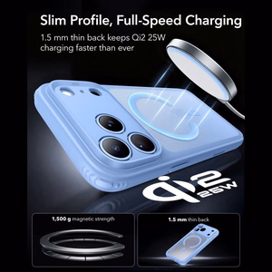 ESR Classic Hybrid MagSafe dėklas, skirtas iPhone 18 Pro / 17 Pro, šviesiai mėlynas