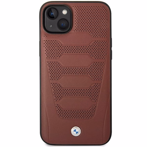 Dėklas telefonui BMW BMHCP14S22RPSR iPhone 14 6.1" bordo/bordo odos sėdynių raštas