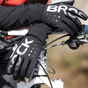 Rockbros cycling gloves, insulated, long, size: M - black and gray