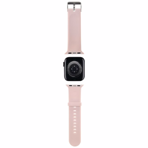 KARL LAGERFELD DIRŽELIS KLAWLSLKCNP APPLE WATCH 42/44/45/49MM ROŽINIS/ROŽINIS DIRŽELIS 3D RUBBER KARL&CHOUPETTE HEADS