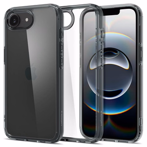 Dėklas telefonui Spigen Ultra Hybrid skirtas iPhone 16e - pilkas