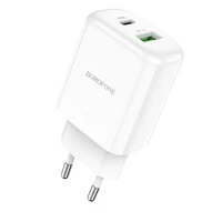 Įkroviklis Borofone BN4 20W USB-C/USB-A baltas
