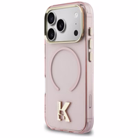 Karl Lagerfeld IML K Head Logo MagSafe Dėklas for iPhone 17 Pro Max - rožinis
