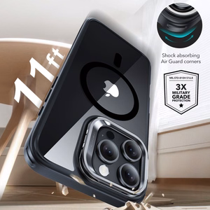 ESR Classic Hybrid Kickstand Halolock MagSafe Dėklų rinkinys + Apsauginis stiklas skirtas iPhone 16 Pro – skaidrus