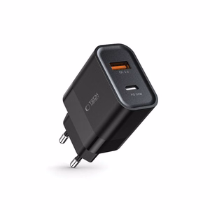 Tech-Protect C30W įkroviklis USB-C PD 30W / USB-A QC 3.0 - juodas