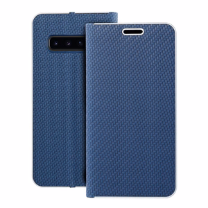 Flip case for Samsung S10 Luna Book Carbon blue