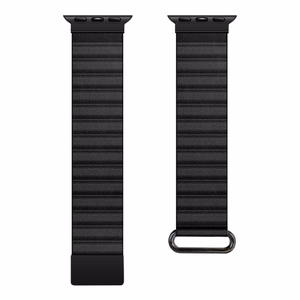 Crong Eclipse magnetinis eko odos dirželis, skirtas Apple Watch 44 / 45 / 46 / 49 mm, juodas