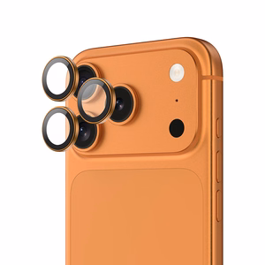 Benks grūdintas stiklas DR Sapphire Lens Protector kamerai iPhone 17 Pro/17 Pro Max (3 lęšiai) oranžinis