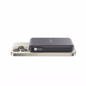 Tech-Protect LifeMag PB31 išorinė baterija su MagSafe 10000mAh 15W USB-C / USB-A / įmontuotu USB-C / Lightning kabeliais - juoda