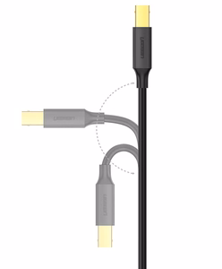 Ugreen USB Type B spausdintuvo laidas (kištukas) - USB 2.0 (kištukas) 480 Mbps 1.5 m juodas (US135 10350)