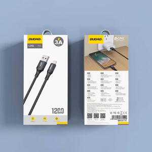 Dudao 3A 30W L3SL USB-A - Lightning pintas kabelis 1.2m - juodas