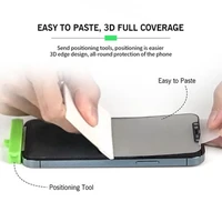 Apsauginis stiklas (m) - Bestsuit Flex-Buffer Hybrid Glass 5D su antibakterine Biomaster danga Apple iPhone 13 mini juodas (m)