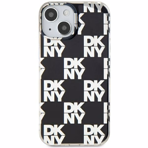 DKNY IML languotas mono raštas dėklas telefonui iPhone 15 Plus / 14 Plus - juodas
