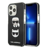 Karl Lagerfeld Karl&Choupette Head dėklas iPhone 13 Pro Max - juodas