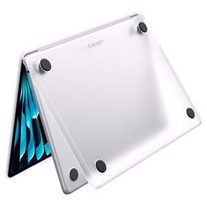 Spigen AirSkin dėklas, skirtas MacBook Air 13" 2023 / 2024 / 2025 / 2026 – skaidrus