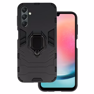 Žiedinis šarvuotas dėklas Samsung Galaxy A24 4G juodas