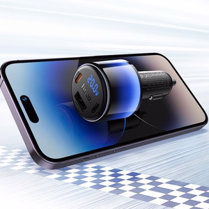 Automobilinis įkroviklis Hoco Z69B, USB-A + 2 × USB-C, PD QC3.0, 57 W, juodas
