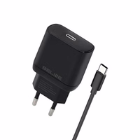 Beline Tinklo įkroviklis 1x USB-C 25W + USB-C laidas juoda PD 3.0 BLNCB25C GaN