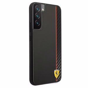 Dėklas telefonui Ferrari FESAXHCS22MBK S22+ S906 kietasis dėklas On Track Carbon Stripe juodas