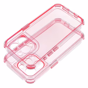 Matrix skaidrus dėklas iPhone 15 pudros rožinis