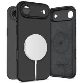Tech-Protect Silicone magnetinis dėklas telefonui iPhone 17 Air - juodas