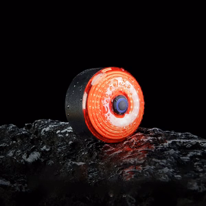 Rockbros AS-078-1 велосипедная подседельная сумка с умным задним фонарем 0.8L - черный