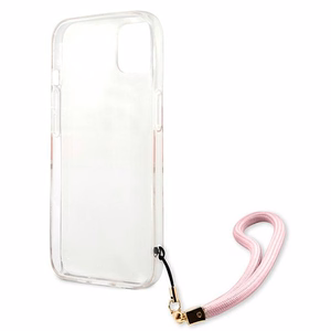 Guess GUHCP13SKCABPI iPhone 13 mini 5.4" rožinis/rožinis kietas dėklas Camo Dirželis Kolekcija