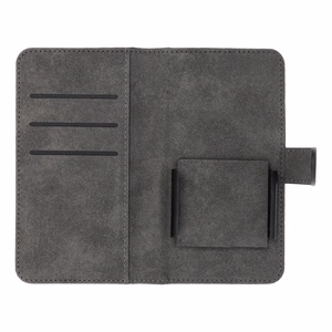 Universali knygos dėklas dydis S iPhone 12 / 13 / SAMSUNG S6 / A5 2016 / XCOVER 4 / S22 / HUAWEI P8 2017 juodas