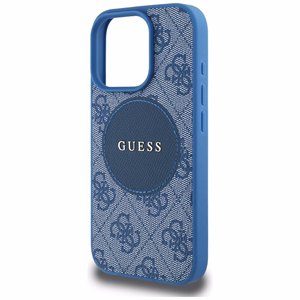 Guess 4G Circle Classic Logo Magnetinis dėklas telefonui iPhone 16 Pro Max - mėlynas