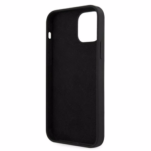 Guess GUHCP12SLSVSBW iPhone 12 mini 5.4" juodas ir baltas kietas dėklas Silikoninis Vintage