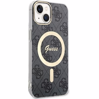 Guess IML 4G magnetinis dėklas telefonui iPhone 15 - juodas