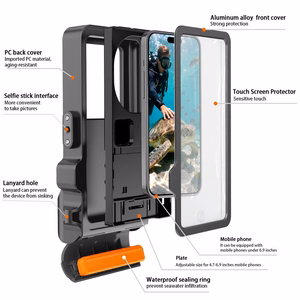 Tech-Protect IPX8 Pro Waterproof Phone Dėklas - pilkas and juodas