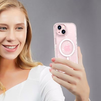 Tech-Protect FlexAir Hybrid MagSafe iPhone 15 dėklas - skaidrus su blizgučiais