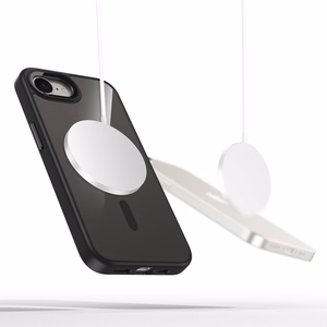 Tech-Protect MagMat MagSafe iPhone 16e dėklas – juodas-permatomas