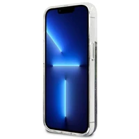 Guess gėlių skystas blizgučiai dėklas iPhone 13 Pro Max - mėlynas