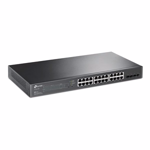 TP-Link JetStream TL-SG2428P tinklo komutatorius Valdomas L2/L2+ Gigabit Ethernet (10/100/1000) Maitinimas per Eternetą (PoE) 1U Juoda