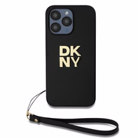 DKNY Dėklas telefonui su dirželiu ir logotipu iPhone 15 Pro Max - juodas
