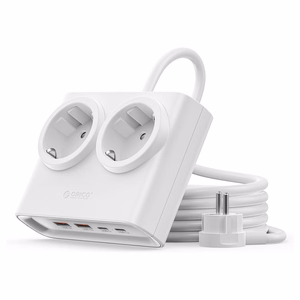 Orico PDC25 25W 6in1 maitinimo blokas 2x AC + 2x USB-A + 2x USB-C - baltas