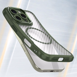 Leading Series Magnetinis silikoninis dėklas telefonui iPhone 16 Pro - žalia