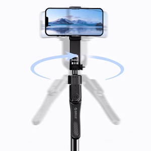 Asmenukių lazda Orico SPN185 1/4 colio trikojis telefono kamerai su 360 laipsnių pasukimu Bluetooth 5.2 - juoda