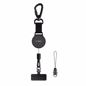 Tech-Protect UrbanLoop Anti-Theft Phone Holder with Retractable Lanyard - Black